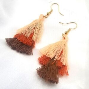 Jewelry Collection Cocos Ombre Tassel Drop Earrings,